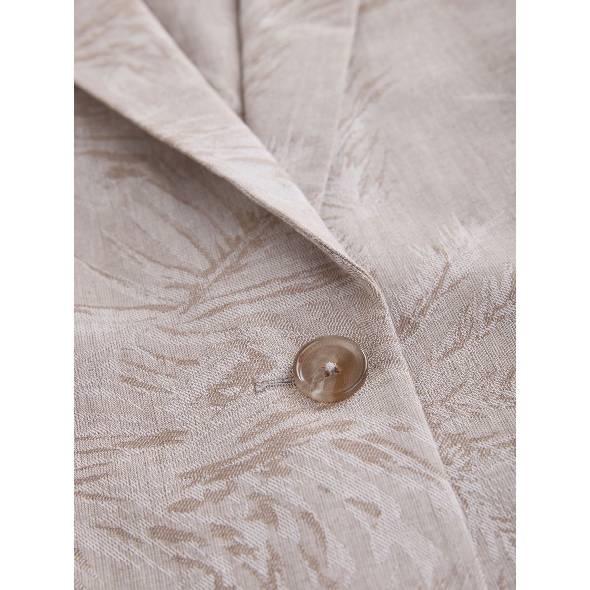 Blazer à manches courtes en jacquard avec lin grège, NEXT