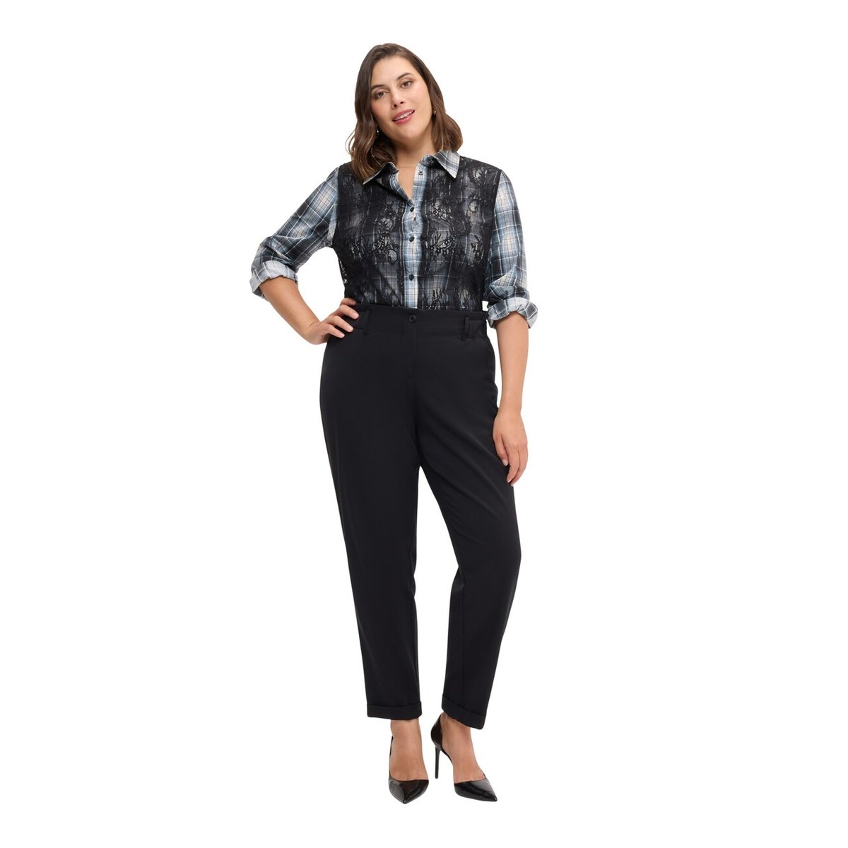 Pantalon Balloon avec taille élastiquée noir, FIORELLA RUBINO
