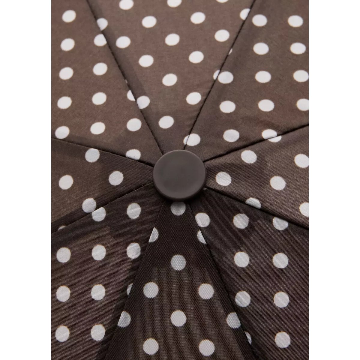 Parapluie imprimé mini pois marron, MANGO