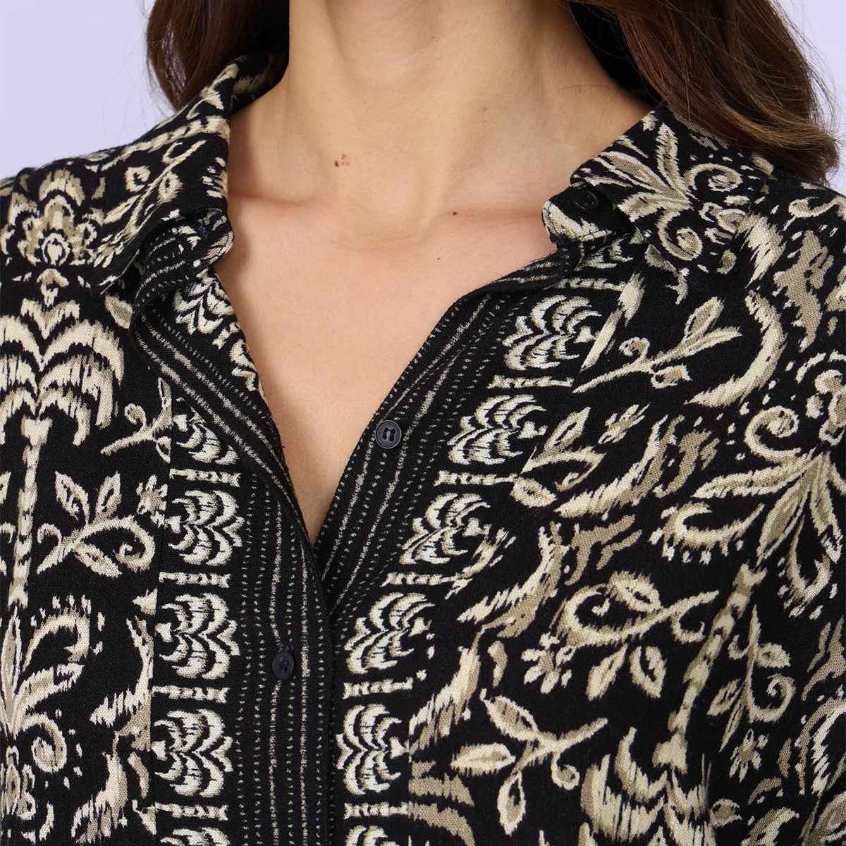 Chemise manches courtes noir, MISE AU GREEN