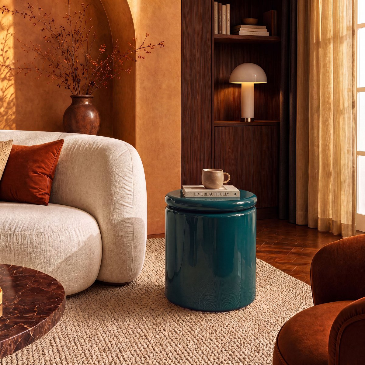 Table d'appoint Oscar - OSCAR vert canard, MAISON PAVANE