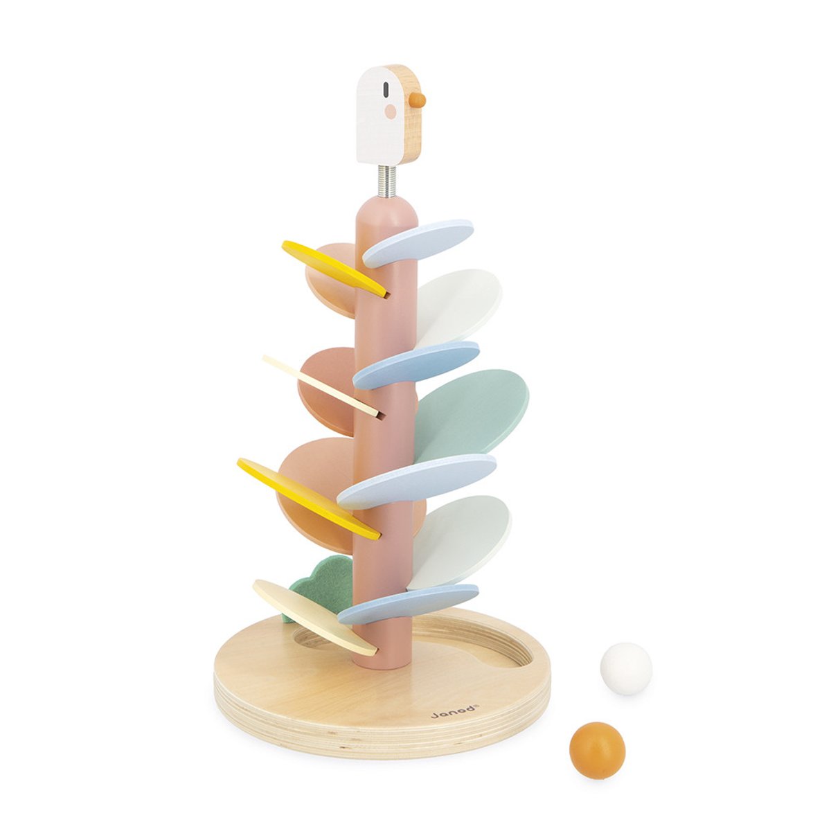 Descendeur En Bois Oiseau beige, JANOD