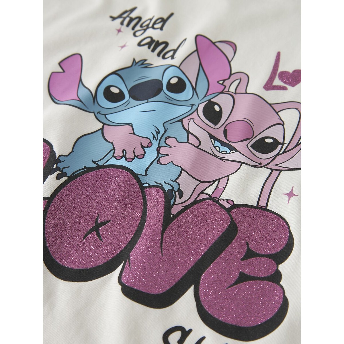 Stitch Short Sleeve T-Shirt ecru , NAME IT