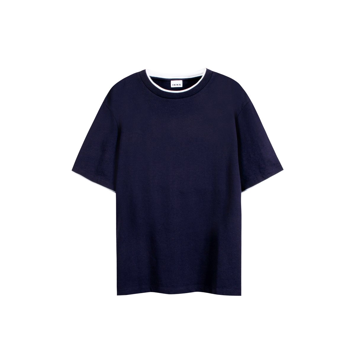 Tee-shirt effet trompe-l'oeil bleu marine, IKKS