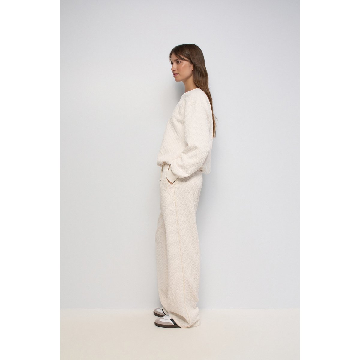 SWEATSHIRT EN JACQUARD ET Fil textile beige, SALSA JEANS