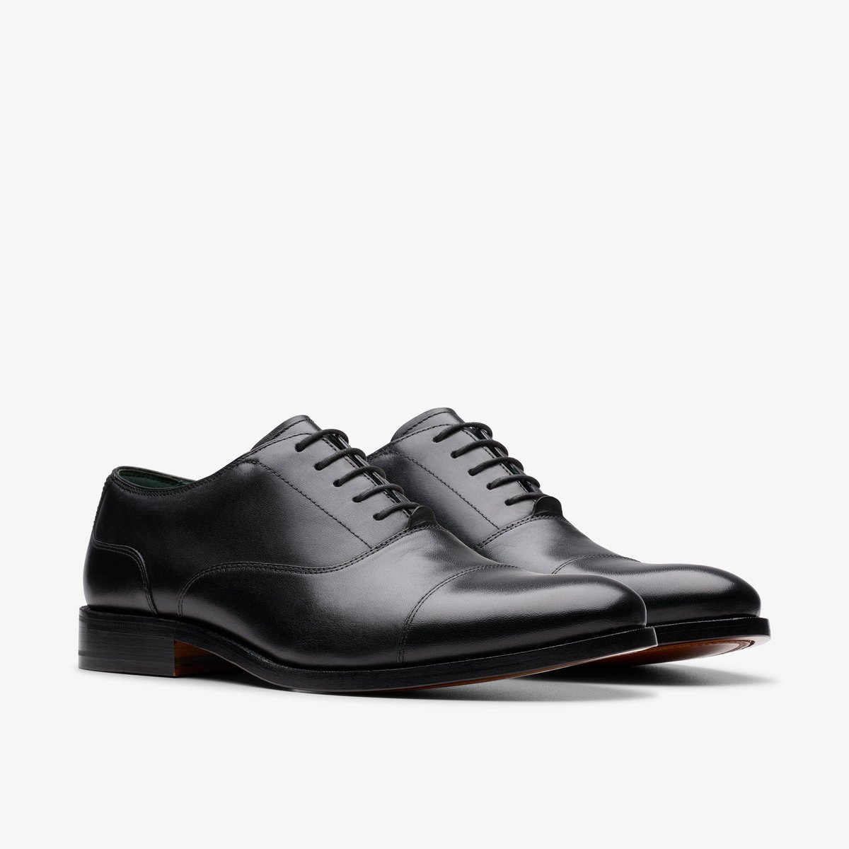 Derbies richelieus Cuir CRAFT JAMES CAP noir, CLARKS