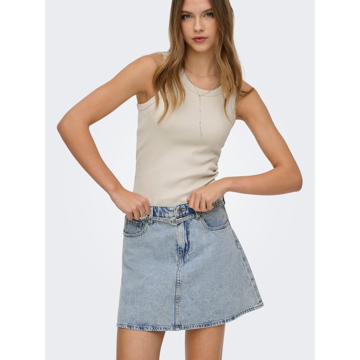 Jupe En Denim light blue denim, ONLY