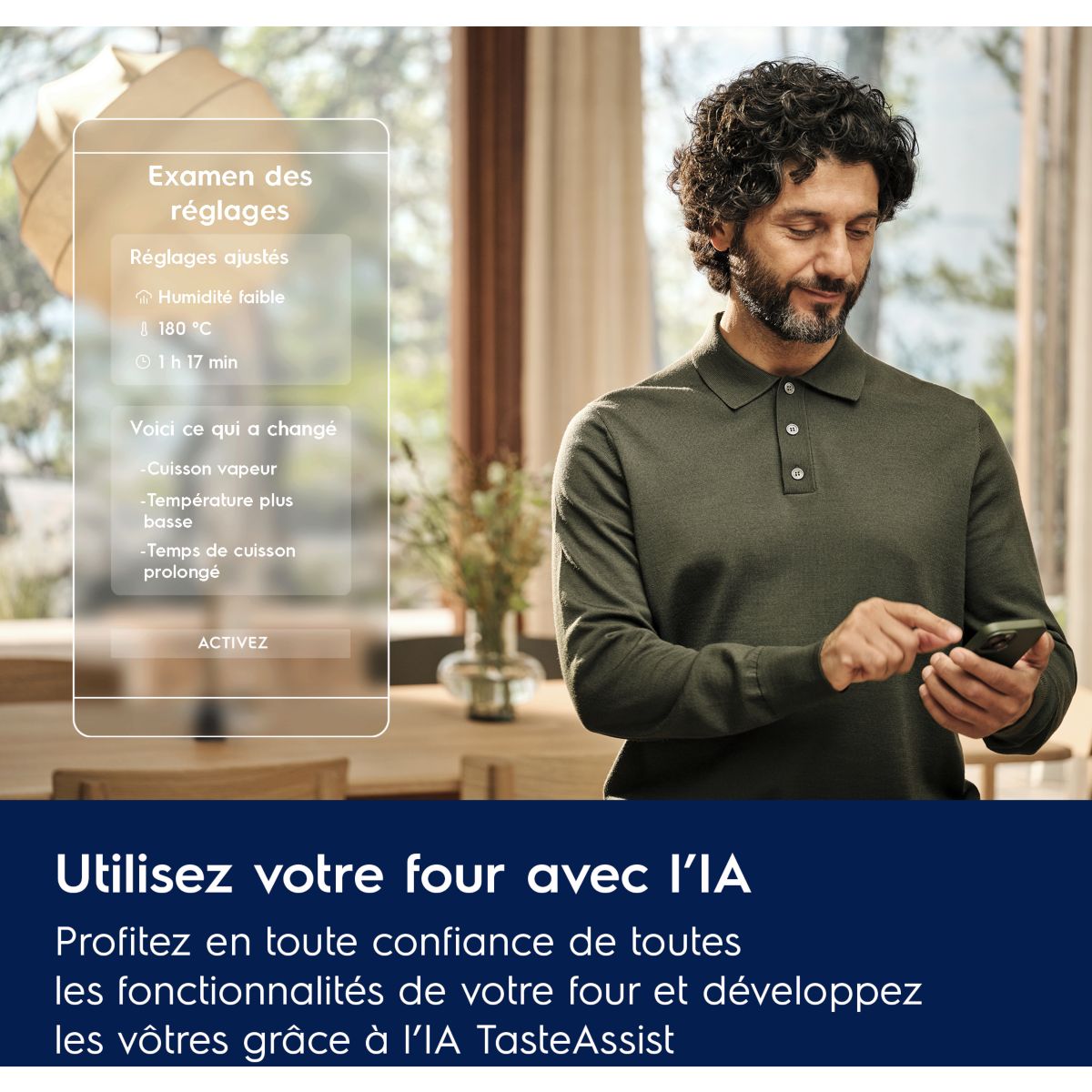 Four encastrable fonction vapeur EOA9S3XH - Chaleur tournante - Combiné vapeur - Hydrolyse - Porte froide - Cuisson Sous-vide couleur unique, ELECTROLUX