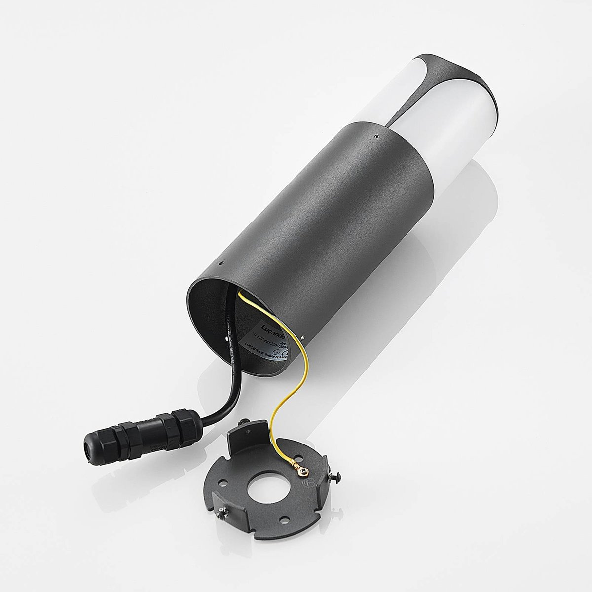 Luminaire extérieur en aluminium moderne anthracite, blanc, LUCANDE