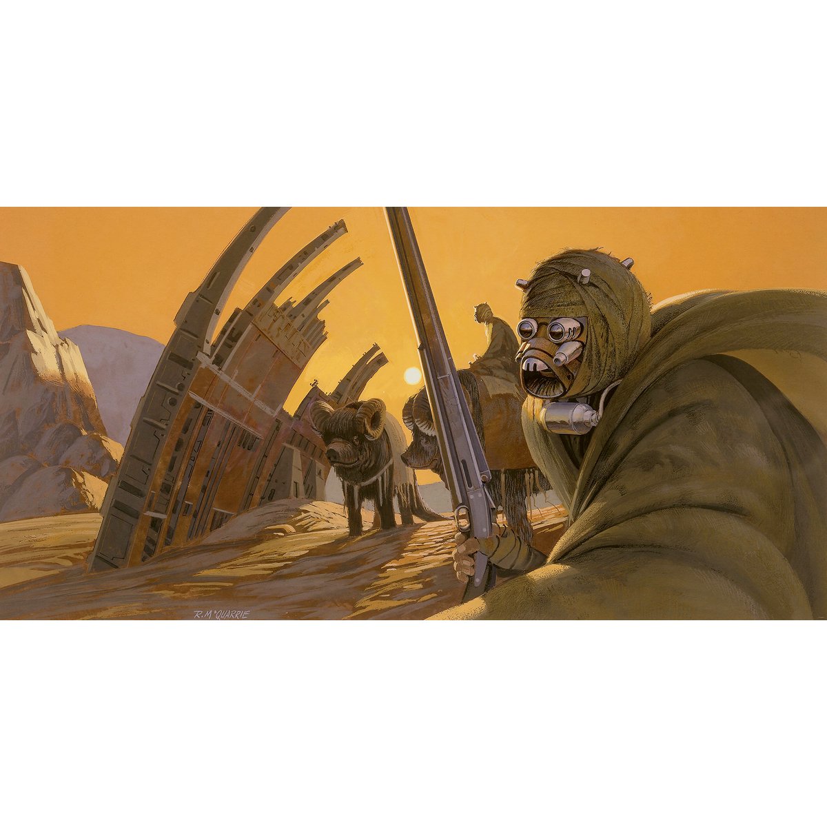 Papier peint Komar - Star Wars Classic RMQ Tusken - 500 x 250 cm orange, HEXOA