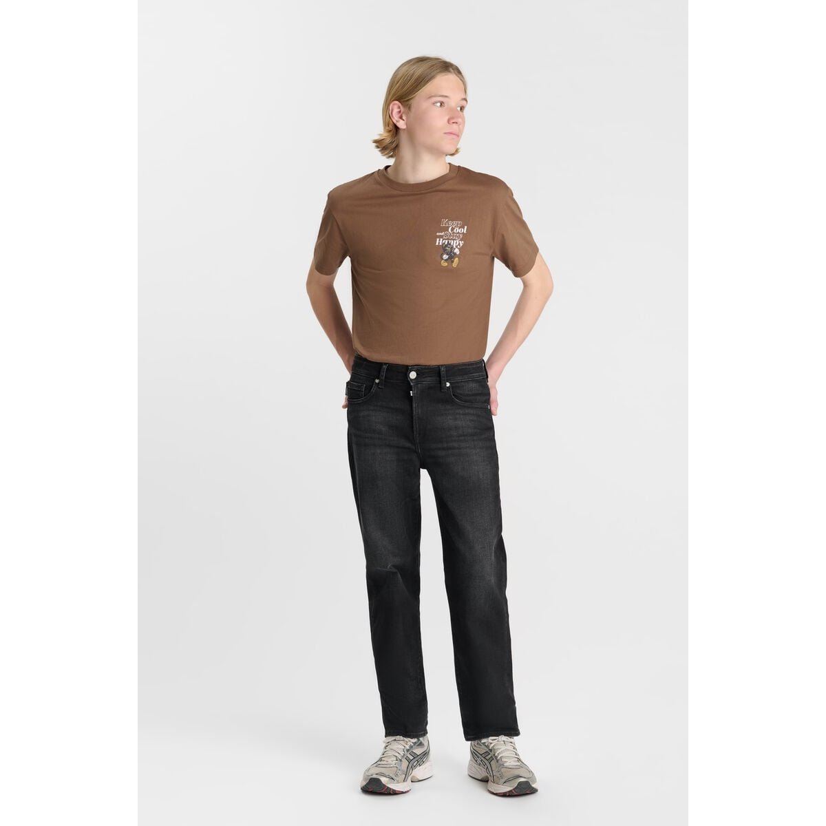 Jeans droite SWANN, longueur 34 black / black, LE TEMPS DES CERISES