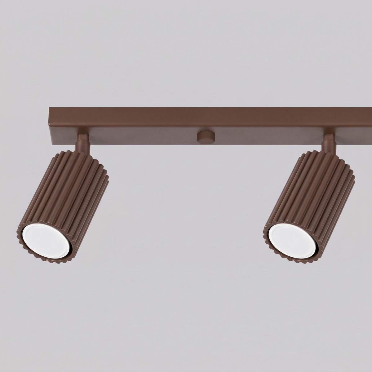 Plafonnier Aluminium Marron GU10 4 KARBON marron, EDEN