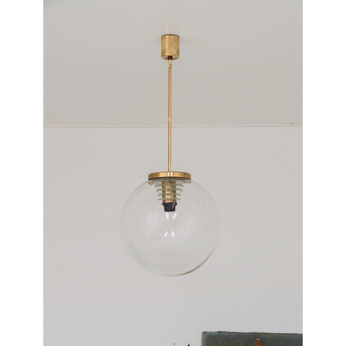 Suspension en verre Sonia N°120 - Bon état doré, DEBONGOUT