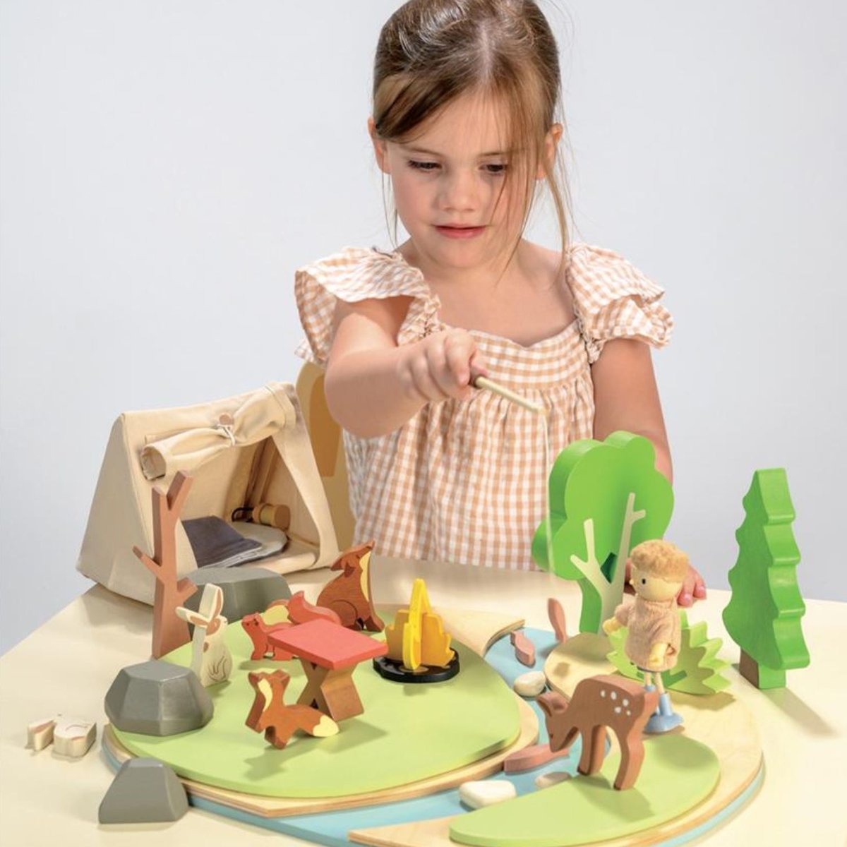 Set Camping vert, bleu, TENDER LEAF TOYS