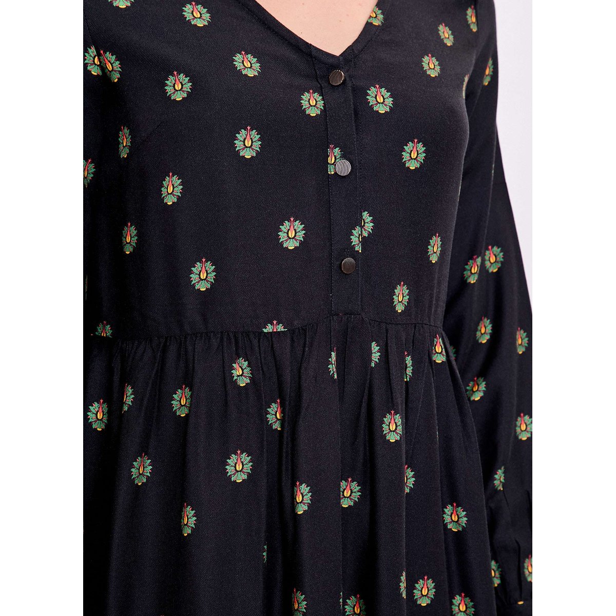 Robe empire fluide EUDOKO noir asha, LA FIANCÉE