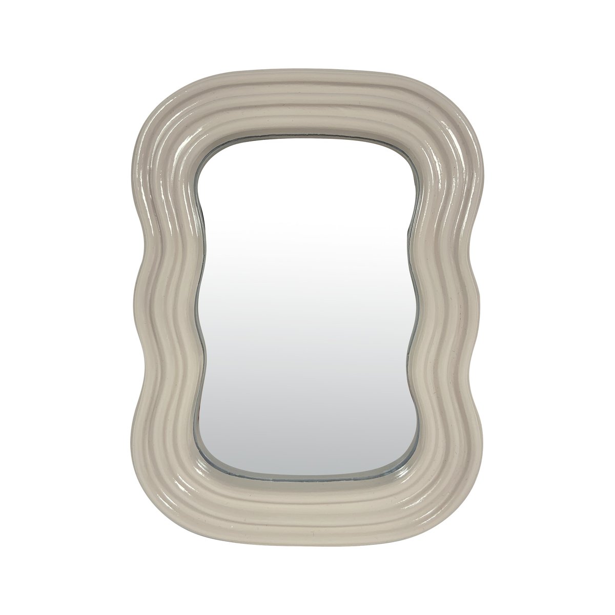 Miroir color ondulé 14x19,5cm beige, EMDE