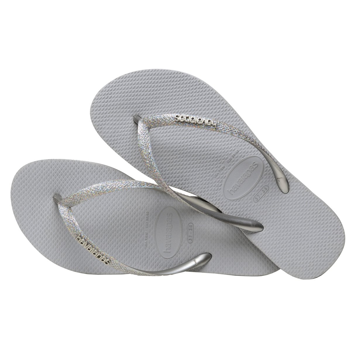 Tong Slim Glitter Me gris, HAVAIANAS