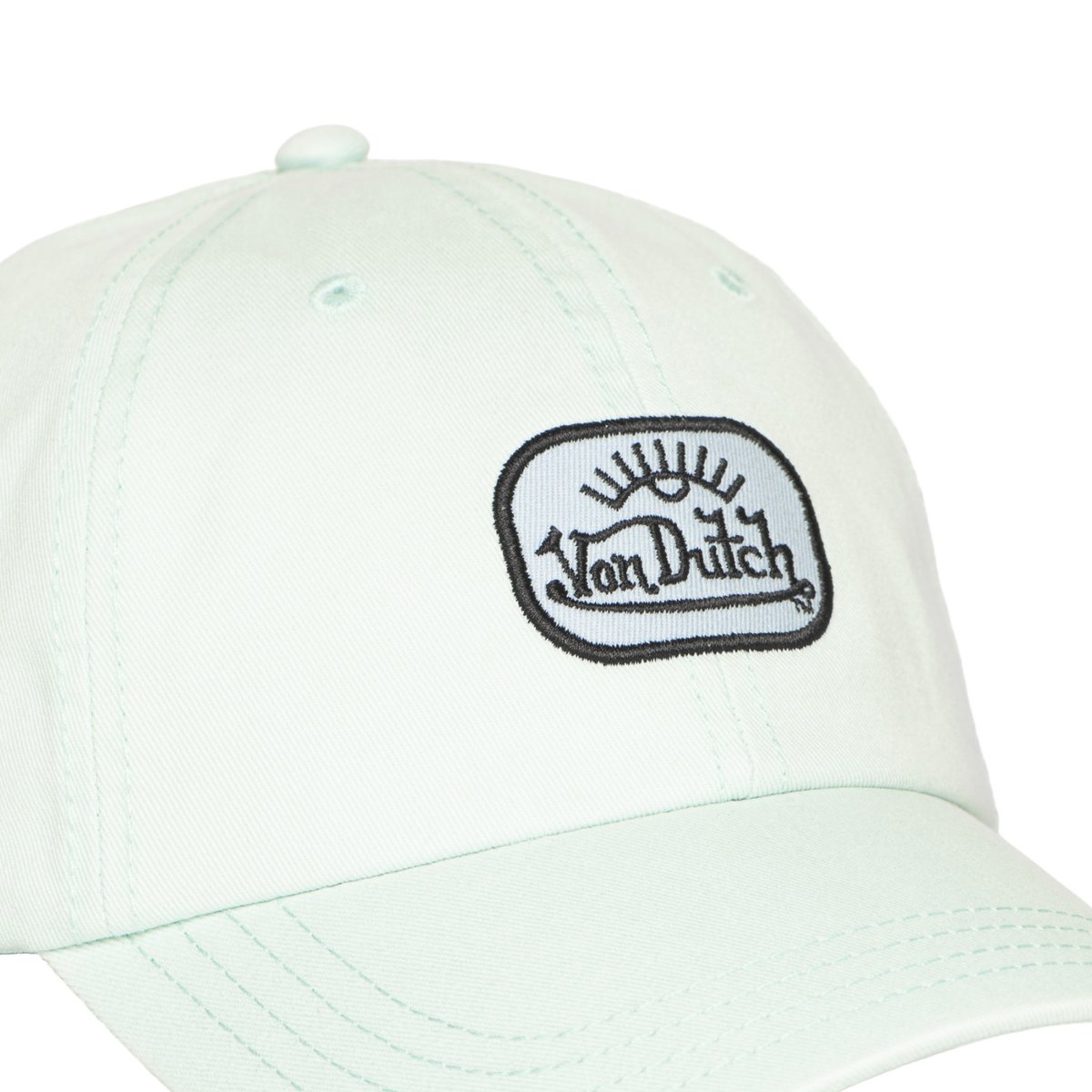Casquette Dad Cap Log vert pâle/noir/bleu ciel, VON DUTCH