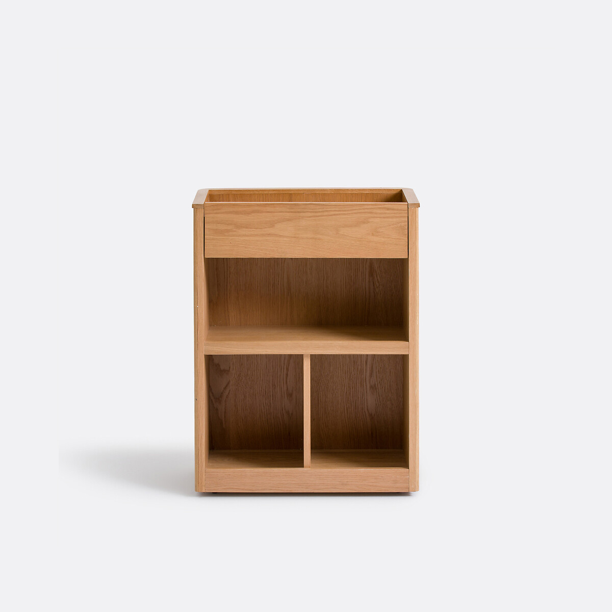 Console, rangement à roulettes, en plaqué chêne, Tamula chêne, LA REDOUTE INTERIEURS