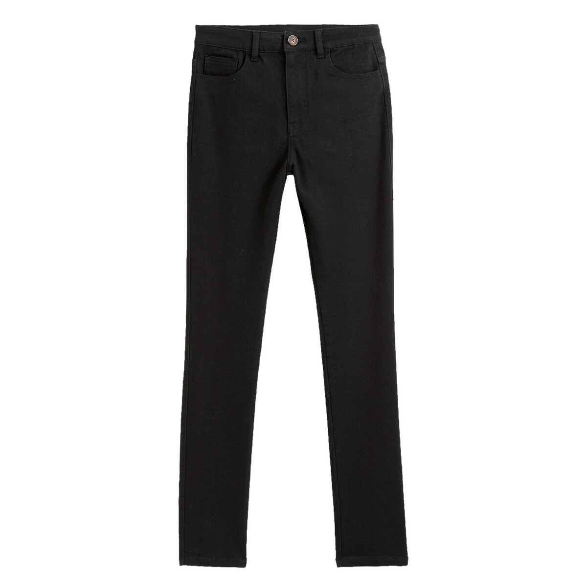 Pantalon 5 poches, slim, en coton stretch noir, LA REDOUTE COLLECTIONS