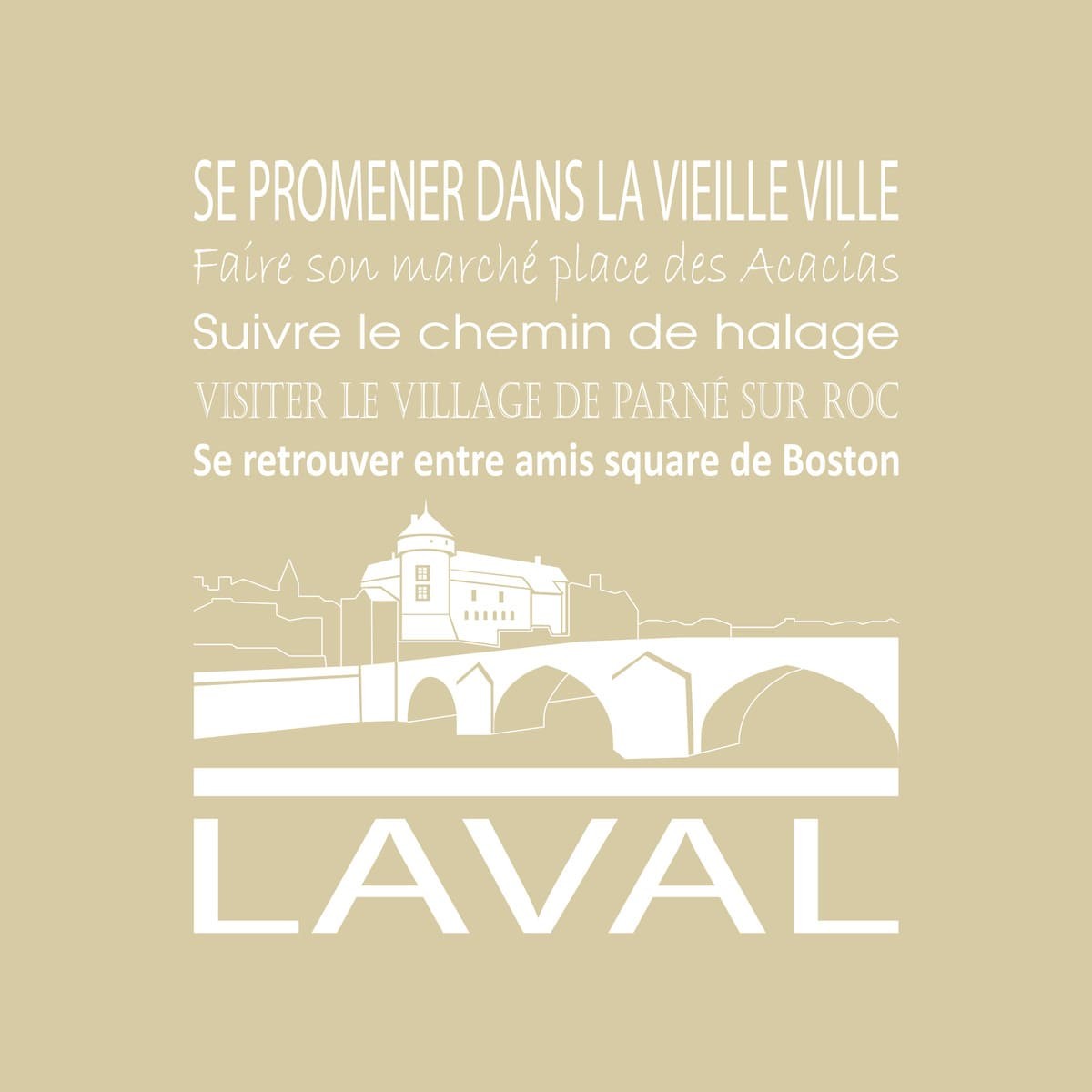 Tableau Mural Laval RÉGIONALISME tableaux sur toile-beige, CEANOTHE