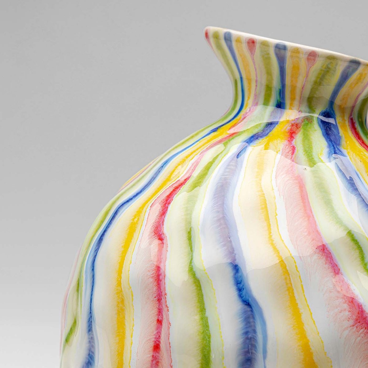 Vase en grès, RIVERS multicolore, KARE DESIGN