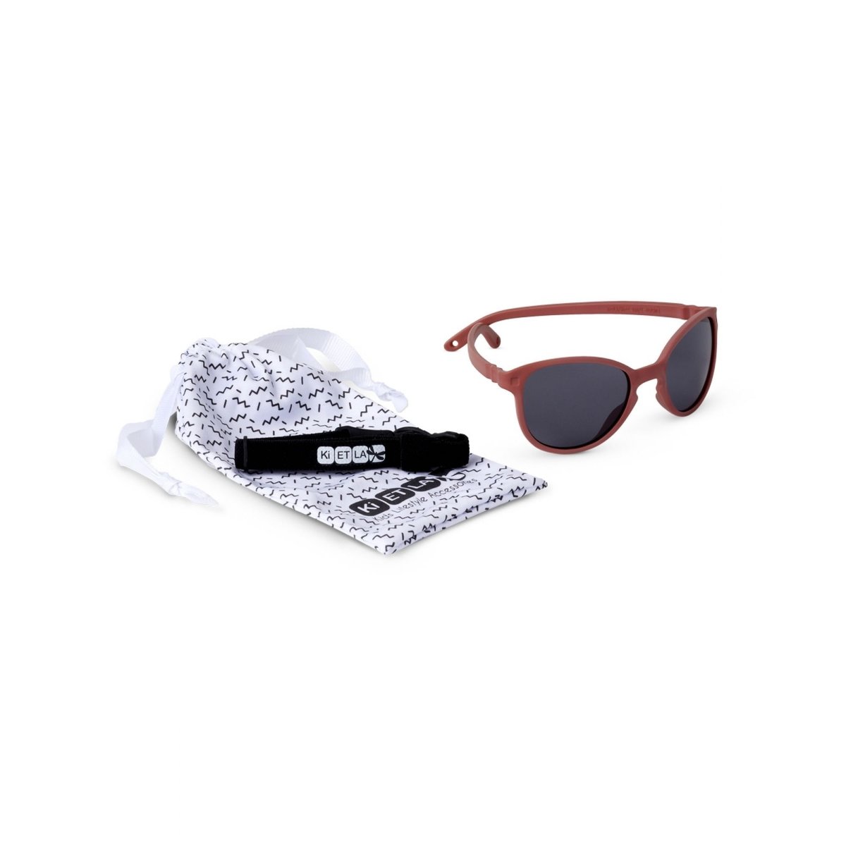 Lunettes de soleil bébé 1-2 ans Wazz Terracotta marron, KI ET LA