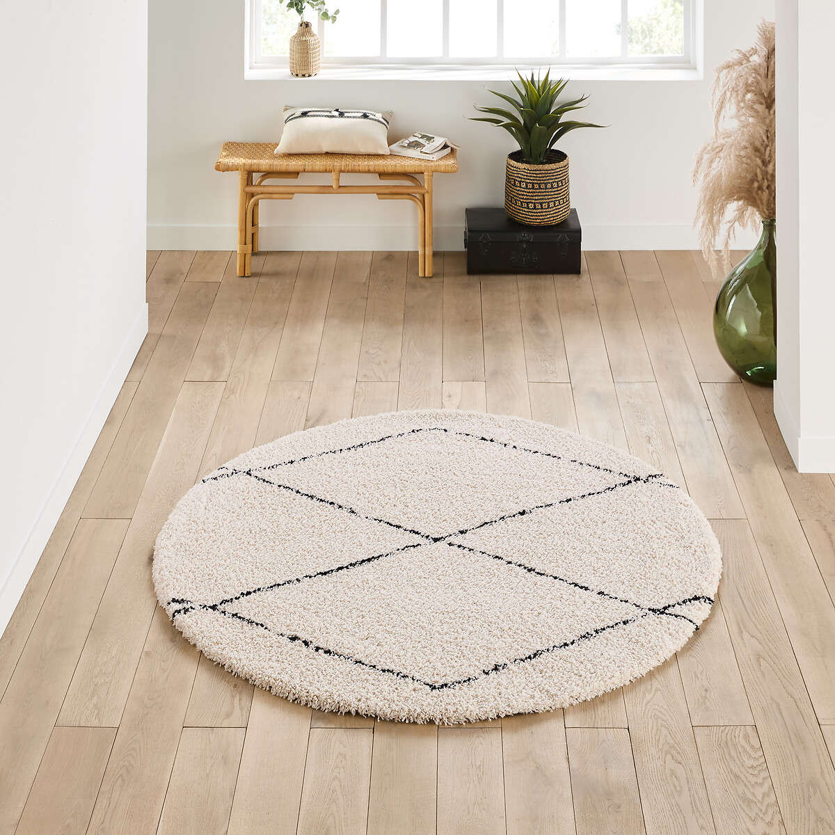 Tapis rond style berbère, Fatouh ecru, LA REDOUTE INTERIEURS