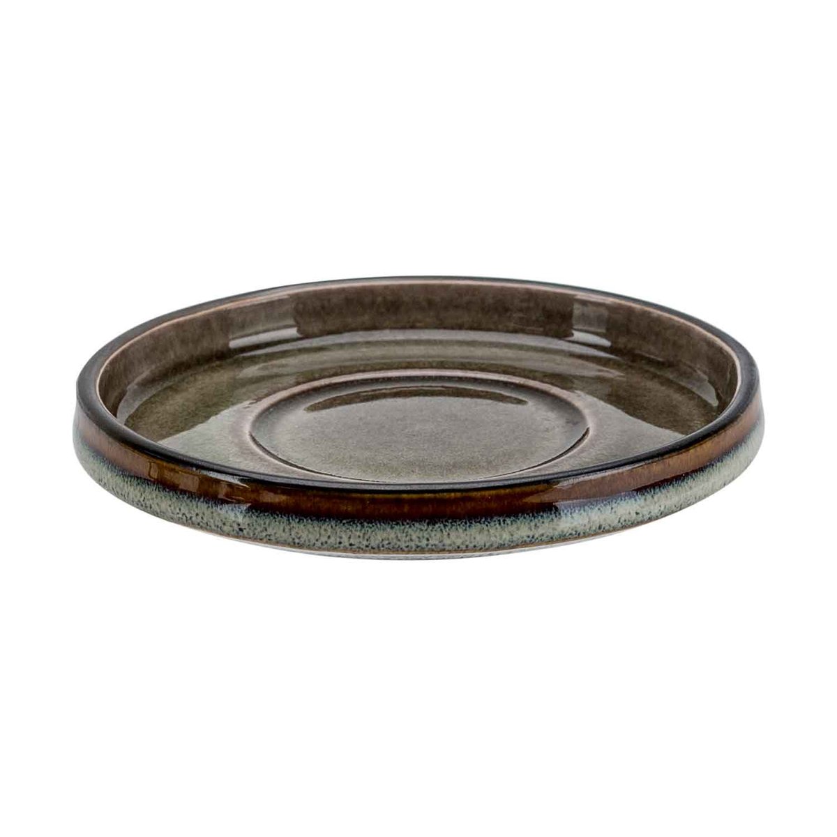 Lot de 6 Sous-Tasses en porcelaine, QUINTANA vert, COSY&TRENDY