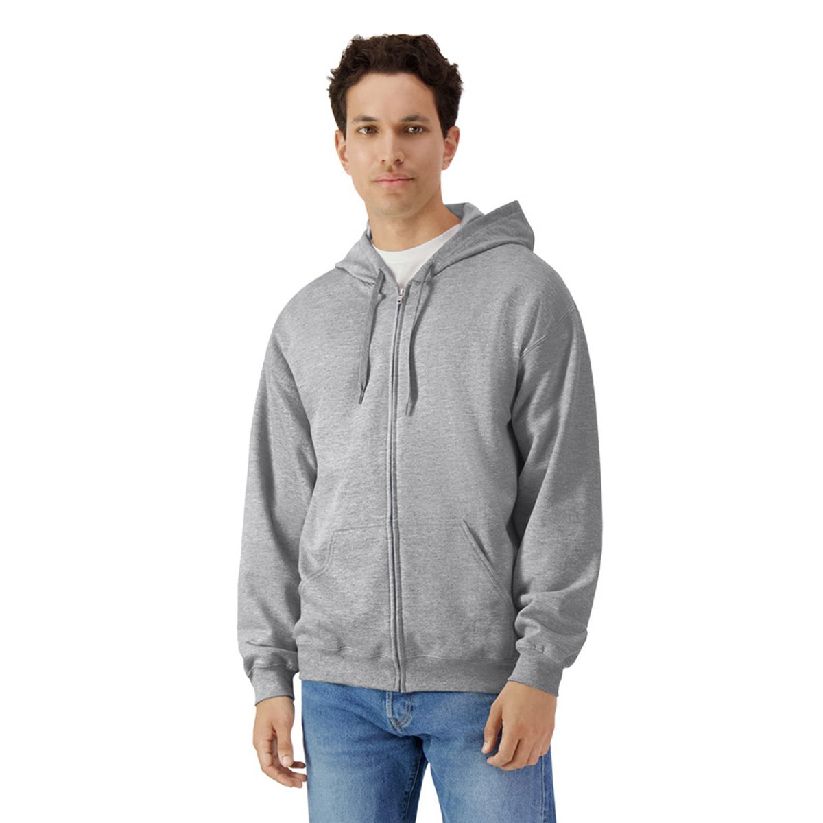 Veste à capuche SOFTSTYLE gris, GILDAN