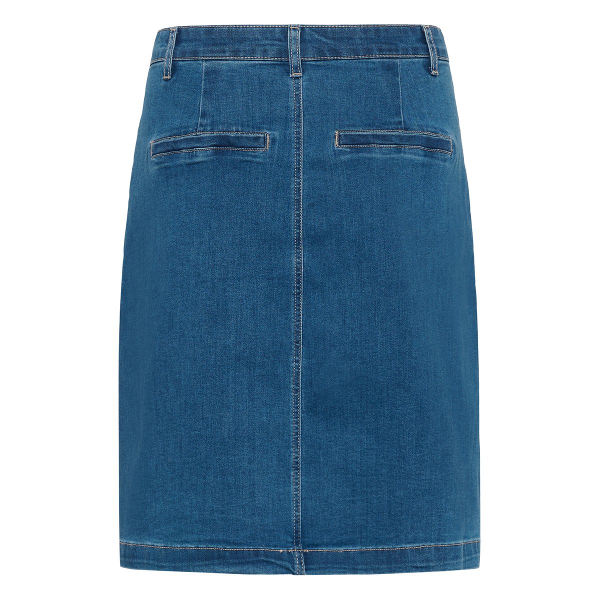Jupe en jean bleu indigo blue denim, CREAM