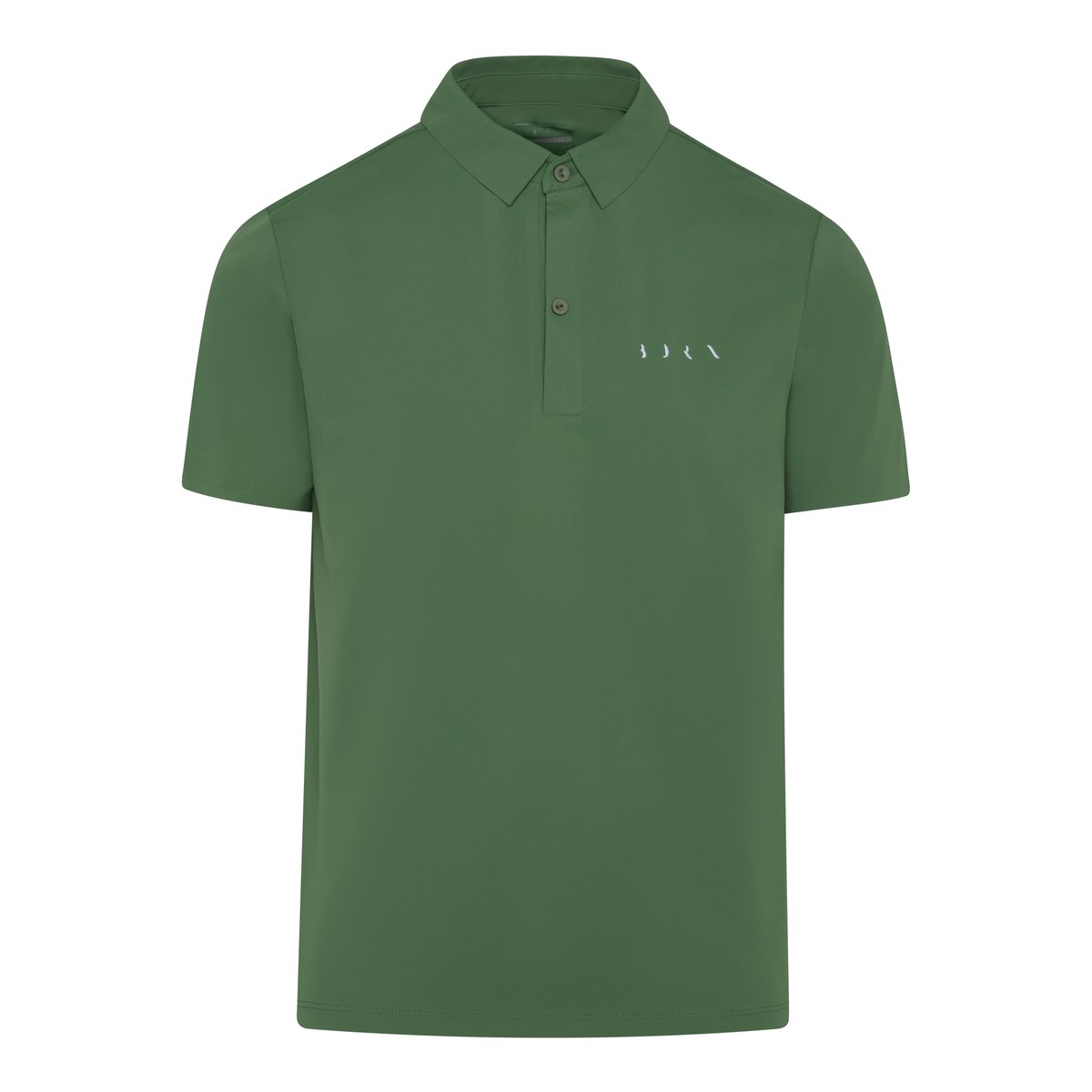 T-shirt de sport homme Burma Manches courtes col polo finition thermosoudée vert prairie, BORN