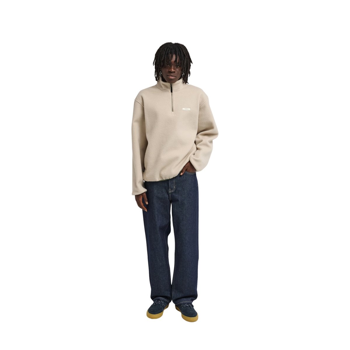 Veste en polaire SEFTON 1/4 beige oatmeal heather, ELEMENT