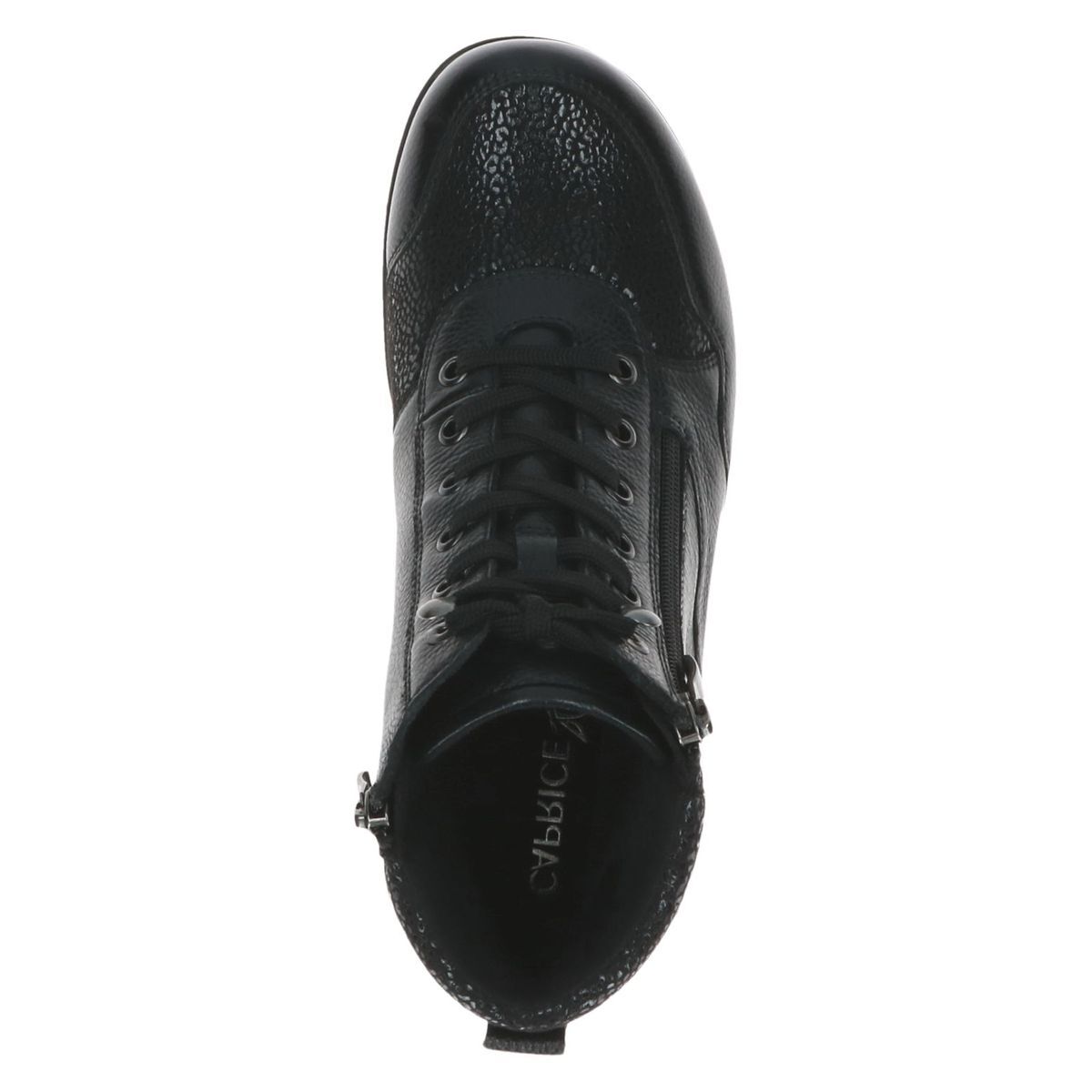 Bottine en cuir noir zèbre, CAPRICE
