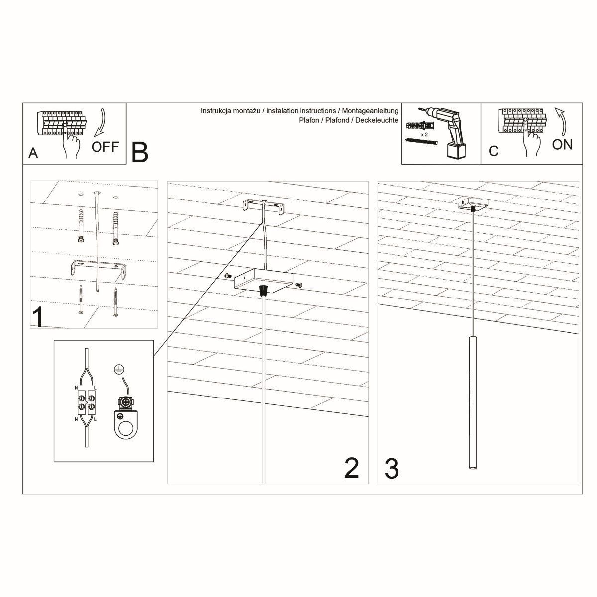 Suspension Acier Blanc G9 1 Pastelo blanc, EDEN