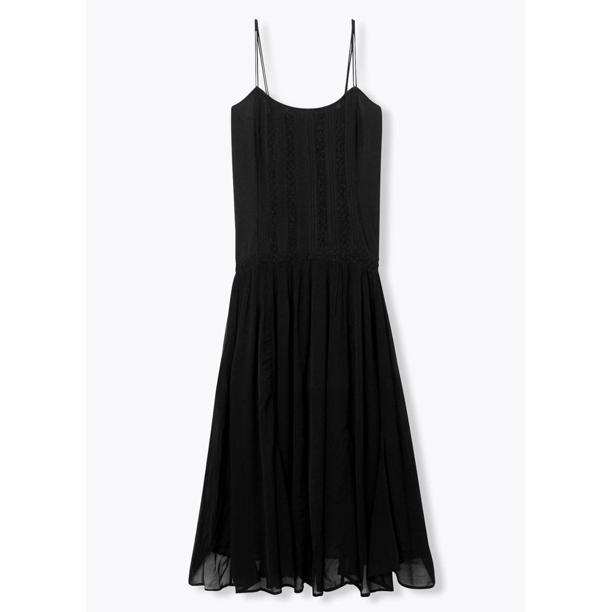 Robe longue à fines bretelles noir, PROMOD