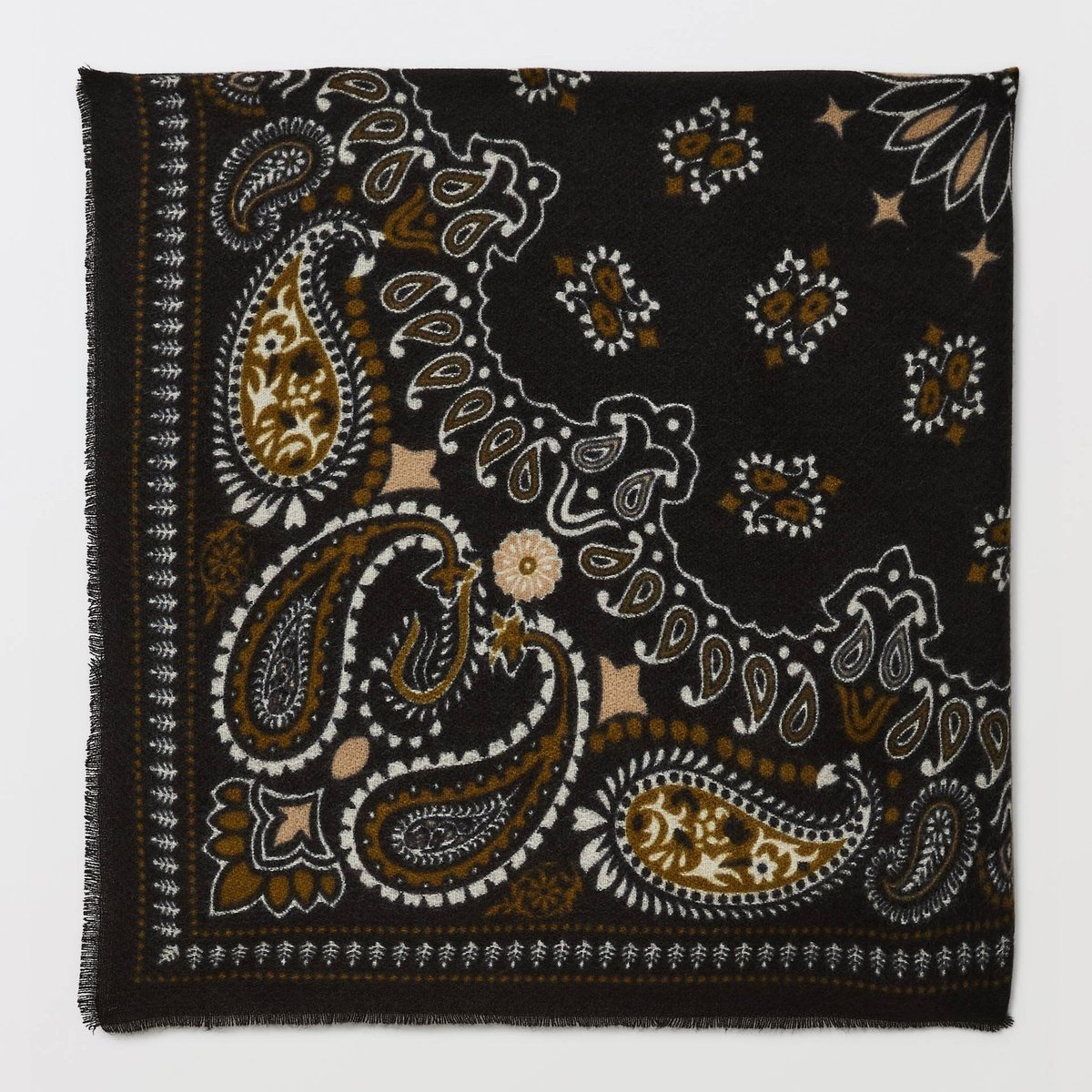 Foulard imprimé, matière recyclée noir, MONOPRIX