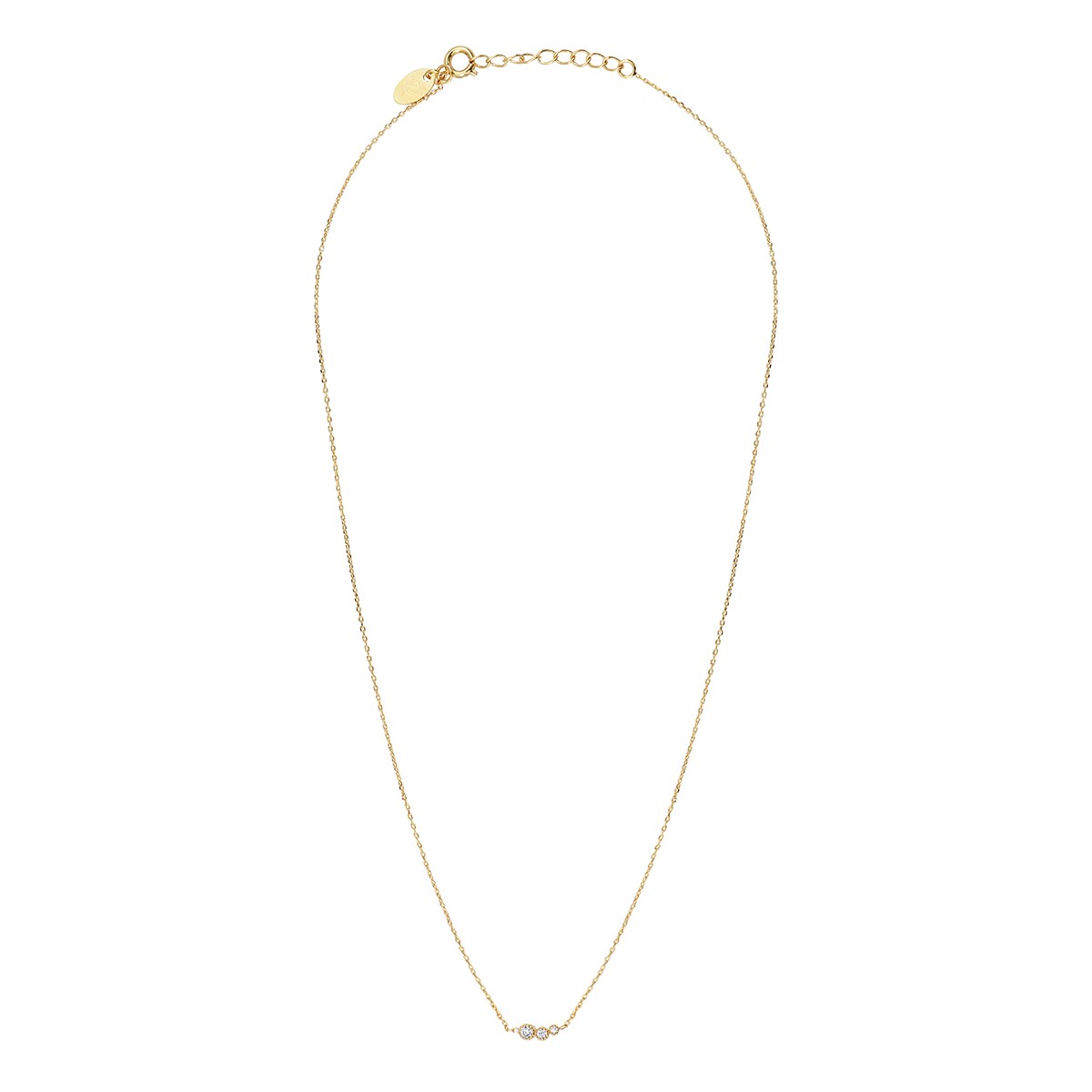 Collier doré zoe - bella oxyde de zirconium blanc, CAROLINE NAJMAN