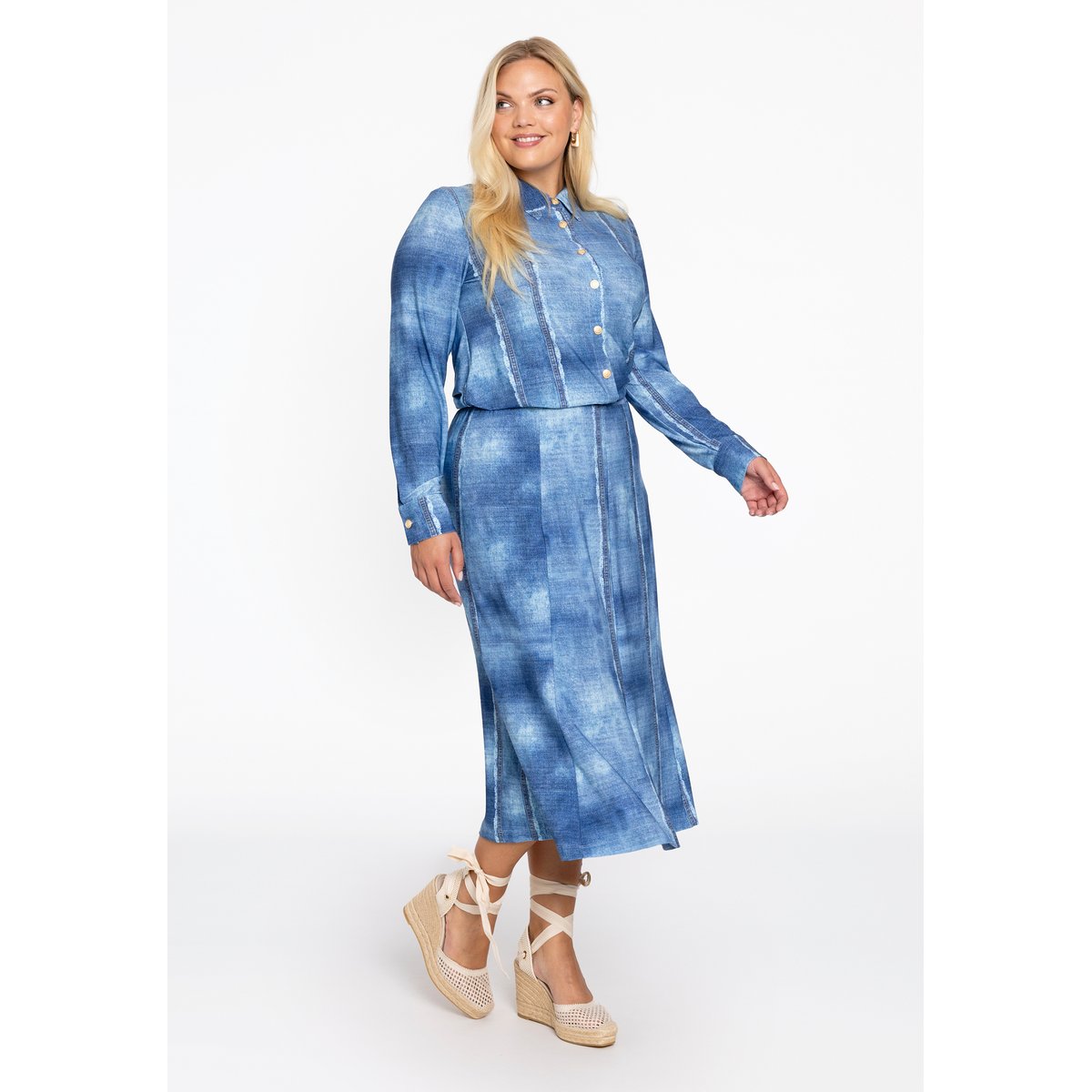 Chemise imprimé / imprimée bleu, YOEK