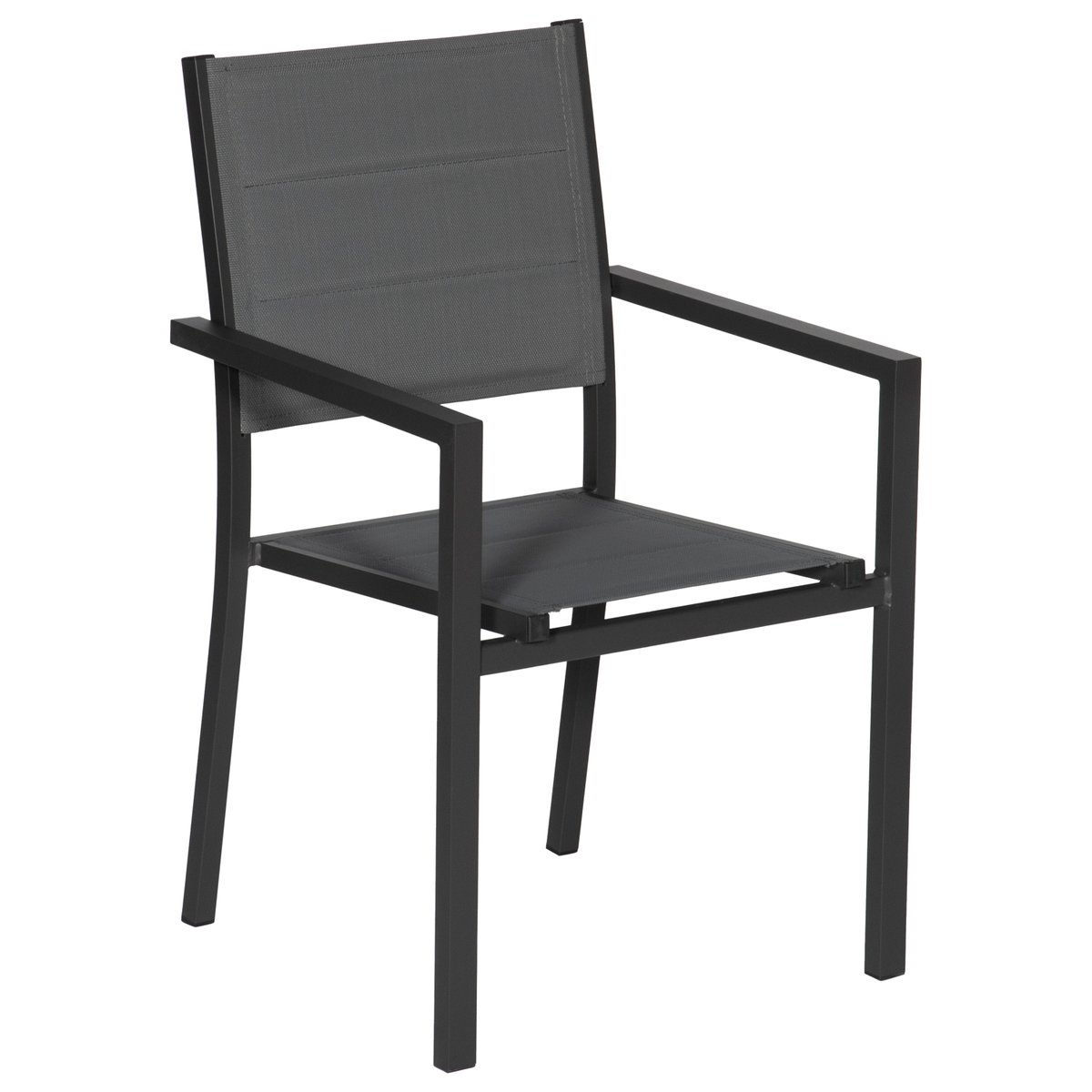 Salon de jardin, extensible, 10 pl, VENEZIA gris anthracite, HAPPY GARDEN