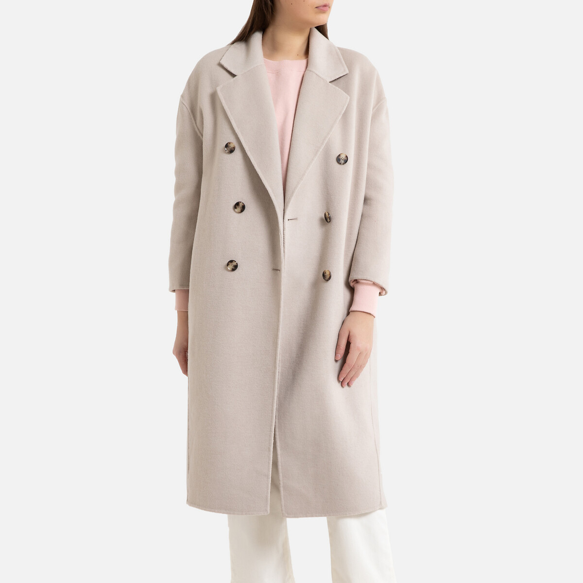 Dadoulove Double-Breasted Coat in Wool Mix grey, AMERICAN VINTAGE