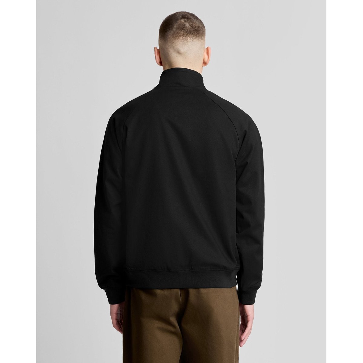 Veste col montant en coton noir jais, LYLE & SCOTT
