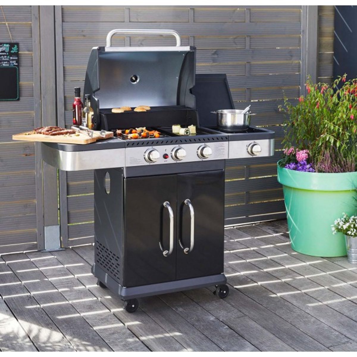 Barbecue Gaz, FIDGI 3 noir, COOK IN GARDEN