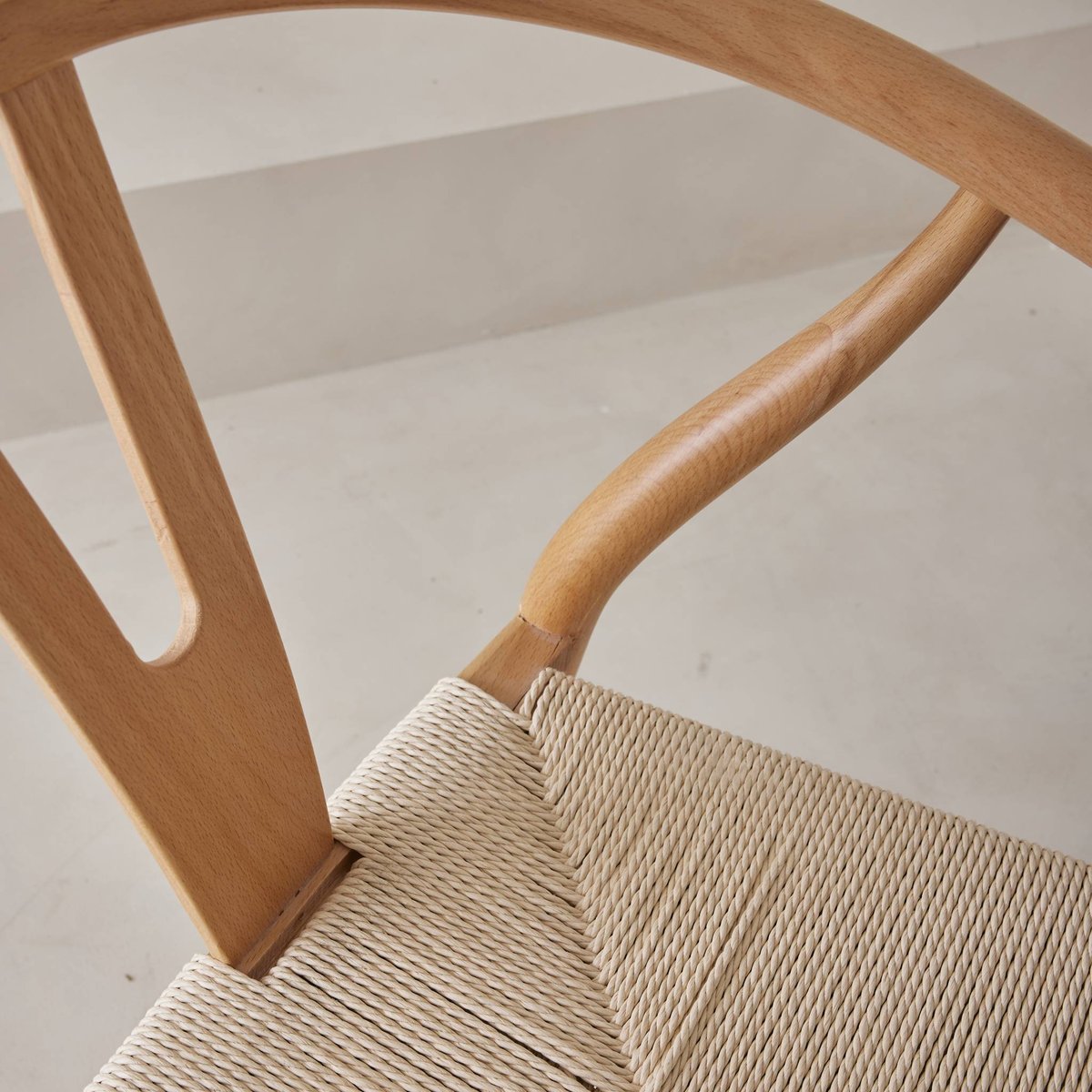 Chaise vintage bois de hêtre et cordes (lot de 2) CECILE naturel, SWEEEK