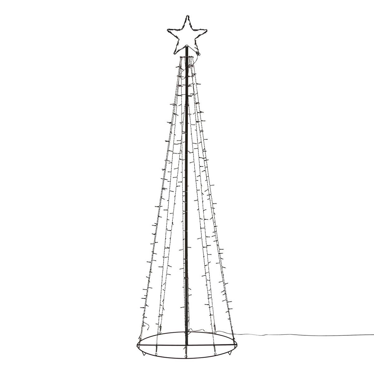 Décoration extérieure sapin 330 LED H180 cm noir, FEERIC LIGHTS & CHRISTMAS