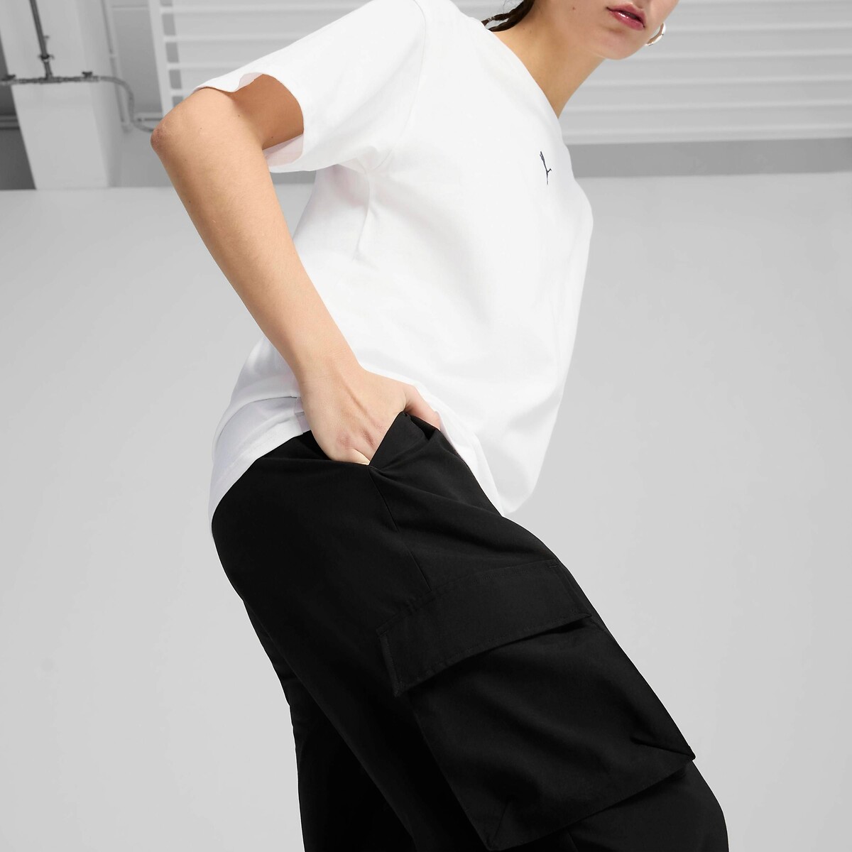 Pantalon large ESSENTIAL SMALL LOGO noir, PUMA