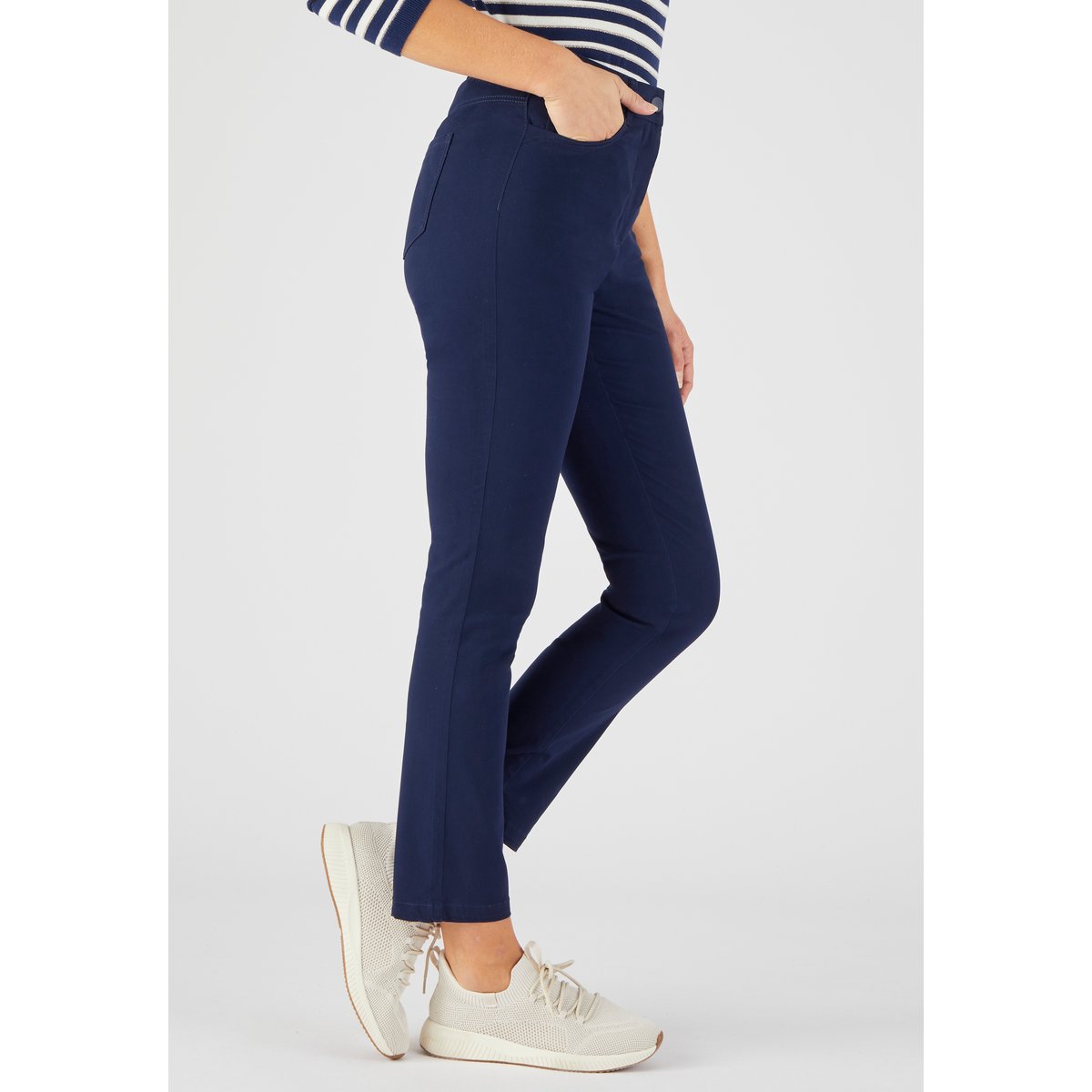 Pantalon 7/8ème slim Perfect Fit bleu marine, DAMART