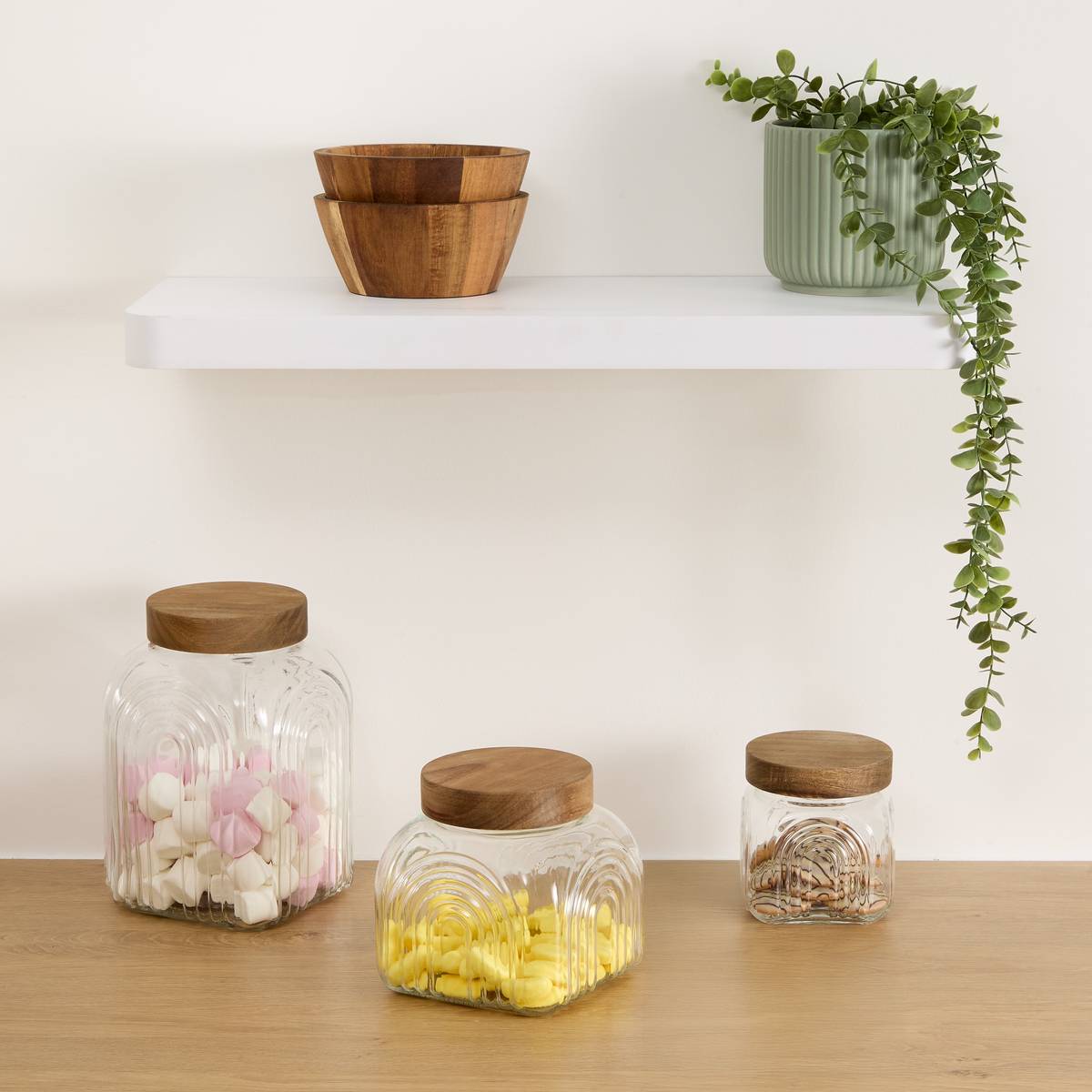 Bocal en verre 2,4L ARCHE transparent, 5FIVE SIMPLY SMART