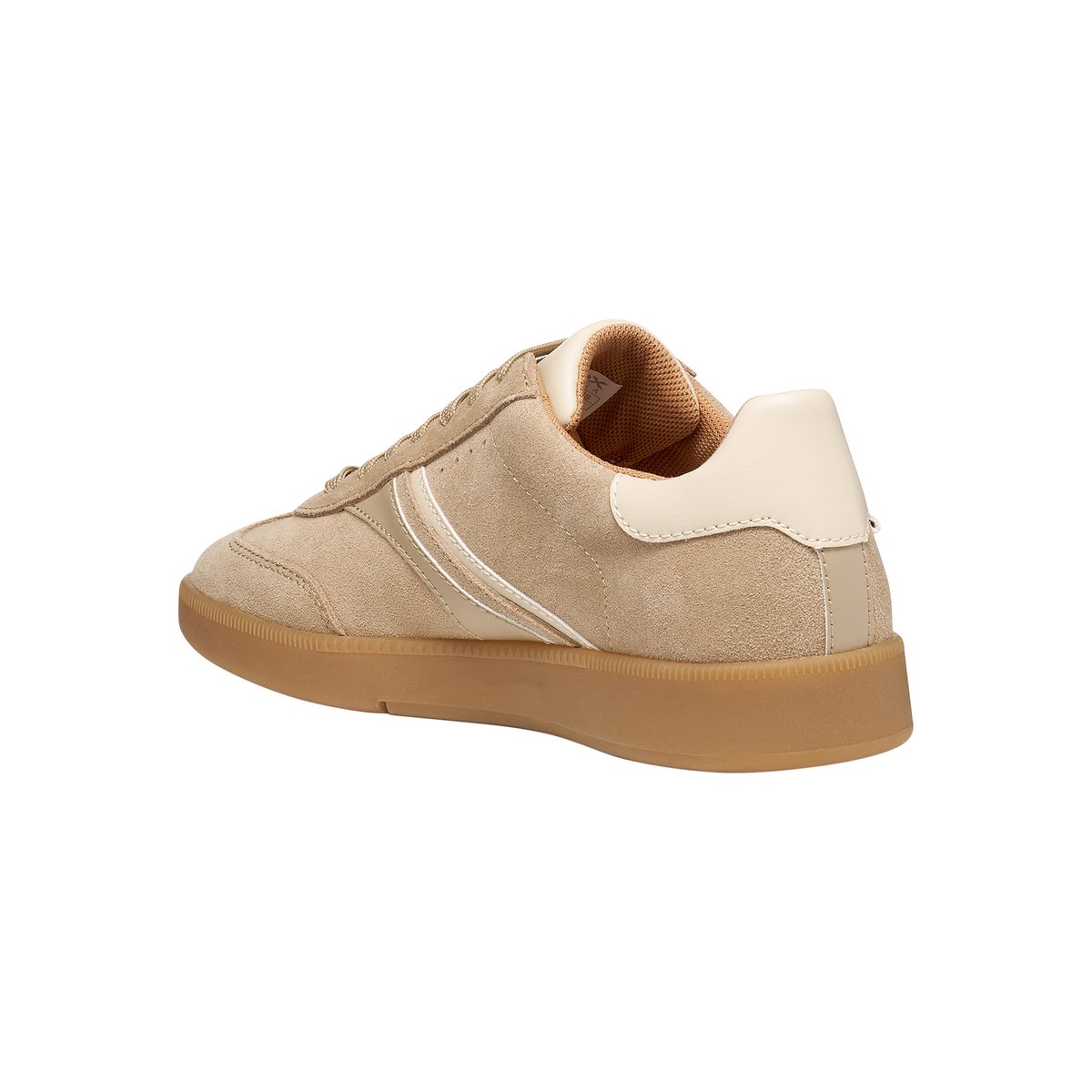 Baskets respirantes en cuir Meleda crème, GEOX