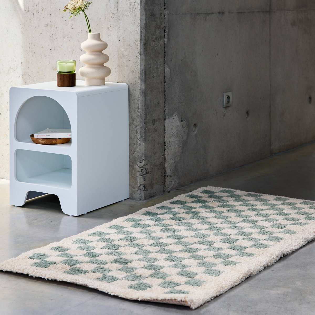 Tapis intérieur rectangulaire vintage TAYLOR bleu, SWEEEK